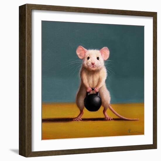 Gym Rat Kettleball Front Squat-Lucia Heffernan-Framed Art Print
