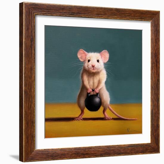 Gym Rat Kettleball Front Squat-Lucia Heffernan-Framed Art Print