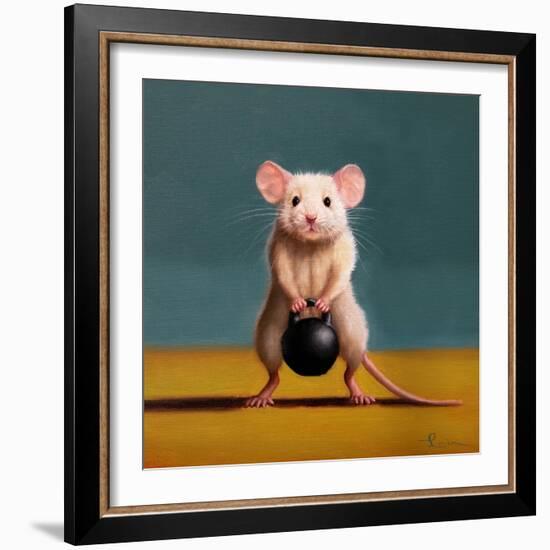 Gym Rat Kettleball Front Squat-Lucia Heffernan-Framed Art Print