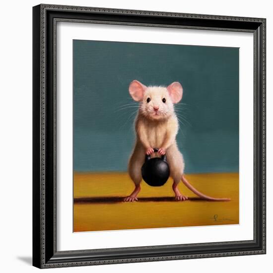 Gym Rat Kettleball Front Squat-Lucia Heffernan-Framed Art Print