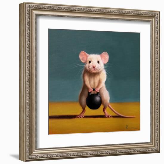 Gym Rat Kettleball Front Squat-Lucia Heffernan-Framed Art Print