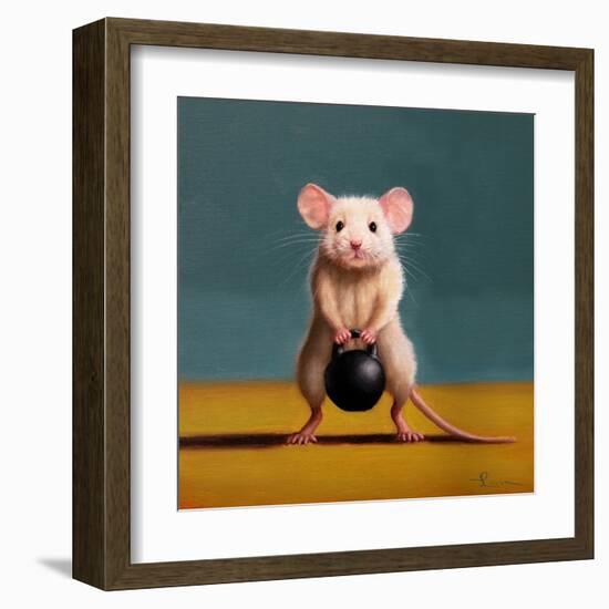 Gym Rat Kettleball Front Squat-Lucia Heffernan-Framed Art Print