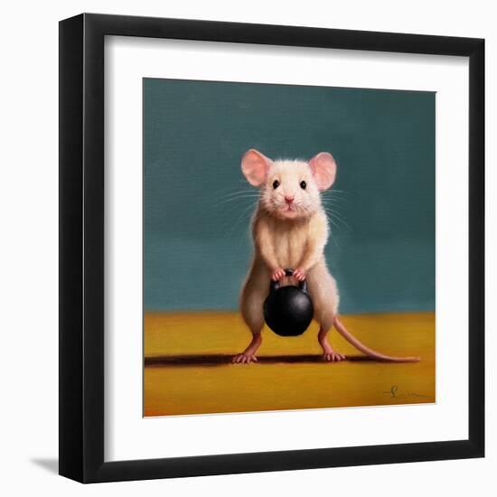 Gym Rat Kettleball Front Squat-Lucia Heffernan-Framed Art Print