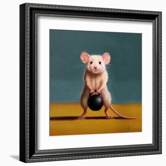 Gym Rat Kettleball Front Squat-Lucia Heffernan-Framed Art Print