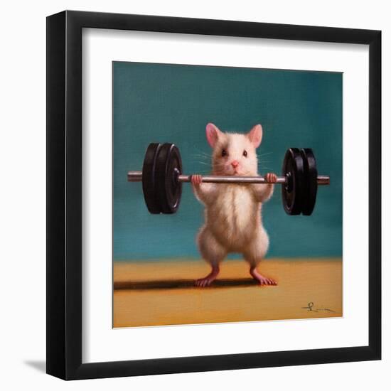 Gym Rat Push Press-Lucia Heffernan-Framed Art Print