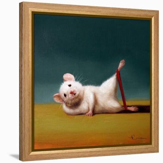 Gym Rat Side Leg Lift-Lucia Heffernan-Framed Stretched Canvas