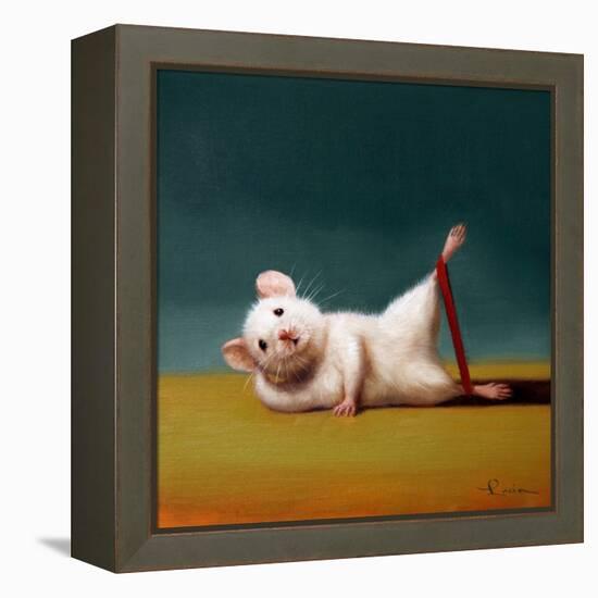 Gym Rat Side Leg Lift-Lucia Heffernan-Framed Stretched Canvas