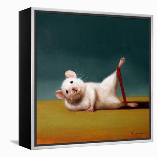 Gym Rat Side Leg Lift-Lucia Heffernan-Framed Stretched Canvas