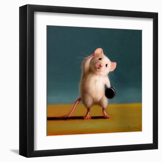 Gym Rat Standing Oblique Crunch-Lucia Heffernan-Framed Art Print