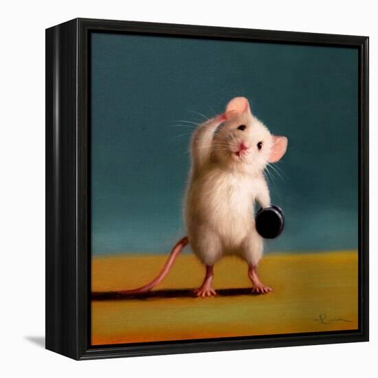 Gym Rat Standing Oblique Crunch-Lucia Heffernan-Framed Stretched Canvas