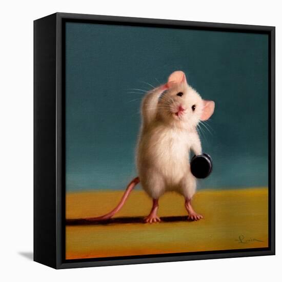 Gym Rat Standing Oblique Crunch-Lucia Heffernan-Framed Stretched Canvas