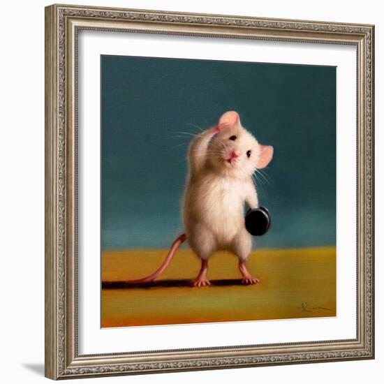 Gym Rat Standing Oblique Crunch-Lucia Heffernan-Framed Art Print