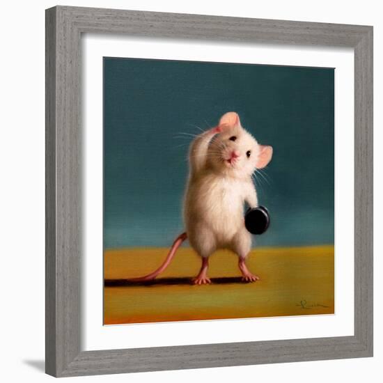 Gym Rat Standing Oblique Crunch-Lucia Heffernan-Framed Art Print