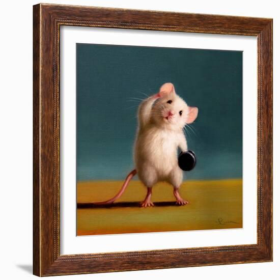 Gym Rat Standing Oblique Crunch-Lucia Heffernan-Framed Art Print