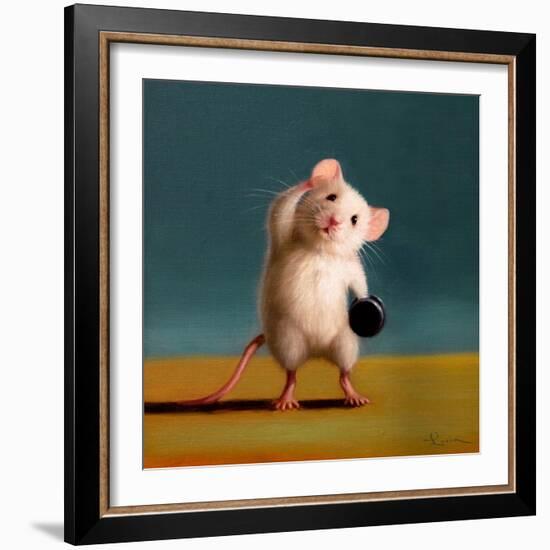 Gym Rat Standing Oblique Crunch-Lucia Heffernan-Framed Art Print