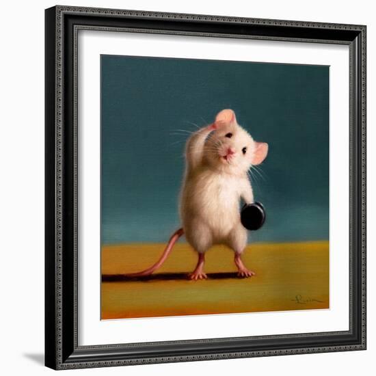 Gym Rat Standing Oblique Crunch-Lucia Heffernan-Framed Art Print