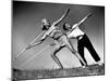 Gym Teachers Throwing Javelins at Hiddensee-Alfred Eisenstaedt-Mounted Photographic Print