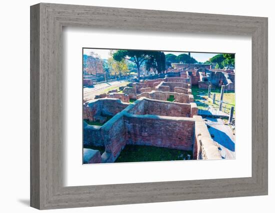 Gymn of Terme di Nettuno (Roman baths of Neptune), Ostia Antica archaeological site-Nico Tondini-Framed Photographic Print