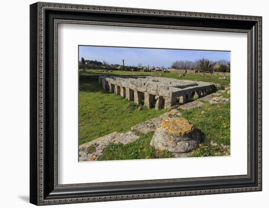 Gymnasium with Swimming Pool, Paestum, Ancient Greek Archaeological Site, Campania, Italy-Eleanor Scriven-Framed Photographic Print