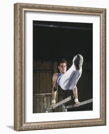 Gymnast on the Parallel Bars-null-Framed Photographic Print