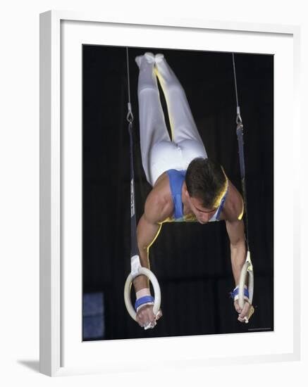 Gymnast on the Rings-null-Framed Photographic Print