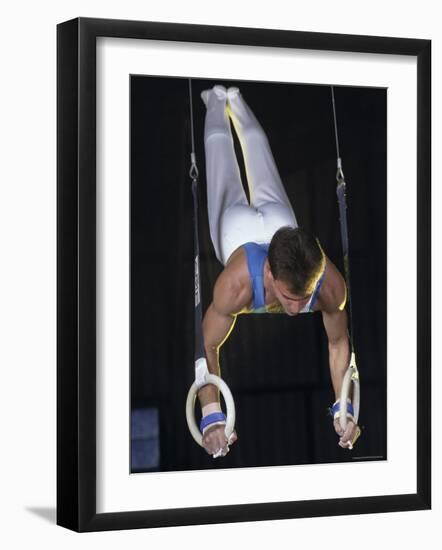 Gymnast on the Rings-null-Framed Photographic Print