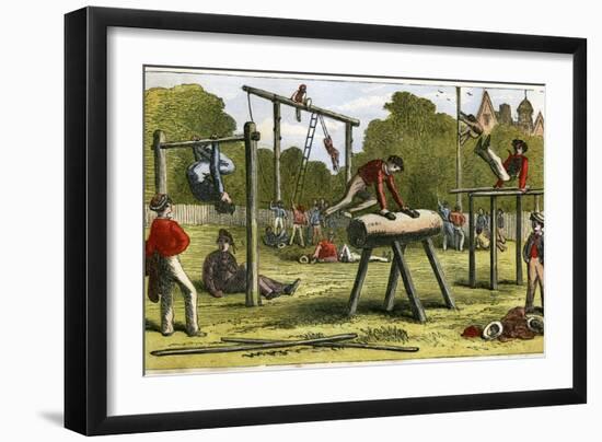 Gymnastics, 19th Century-null-Framed Giclee Print