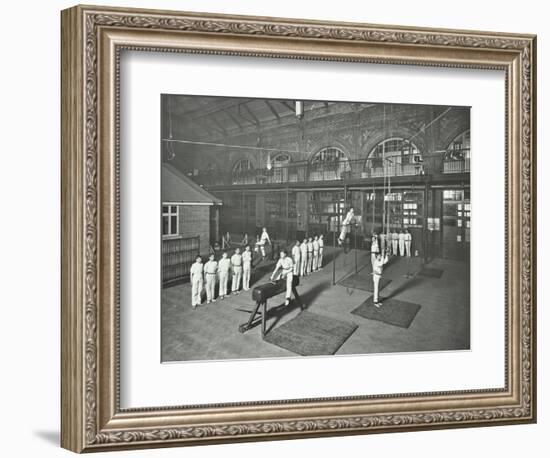 Gymnastics by Male Students, School of Building, Brixton, London, 1914-null-Framed Photographic Print