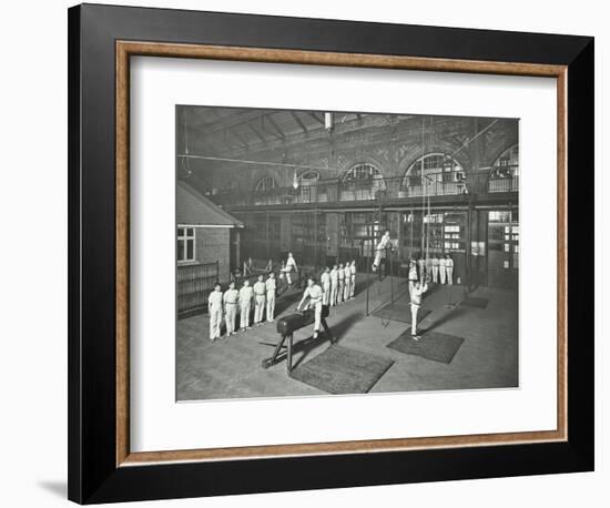 Gymnastics by Male Students, School of Building, Brixton, London, 1914-null-Framed Photographic Print