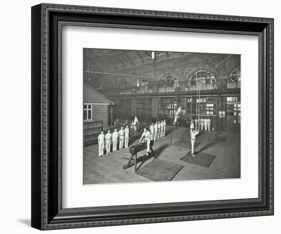 Gymnastics by Male Students, School of Building, Brixton, London, 1914-null-Framed Photographic Print