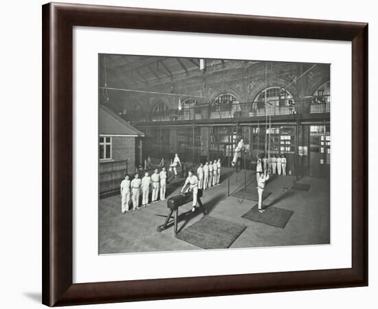 Gymnastics by Male Students, School of Building, Brixton, London, 1914-null-Framed Photographic Print