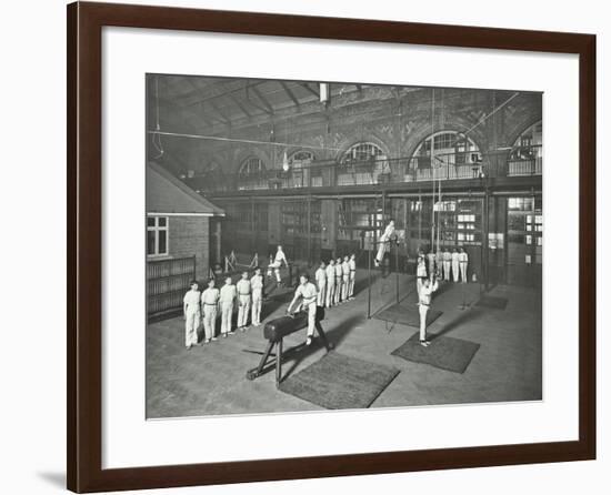 Gymnastics by Male Students, School of Building, Brixton, London, 1914-null-Framed Photographic Print