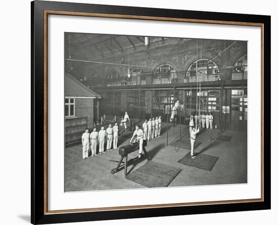 Gymnastics by Male Students, School of Building, Brixton, London, 1914-null-Framed Photographic Print