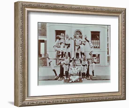 Gymnastics Display at the Boys Home Industrial School, London, 1900-null-Framed Photographic Print