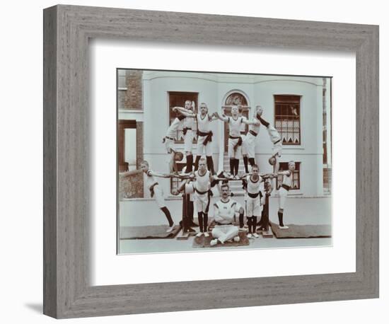 Gymnastics Display at the Boys Home Industrial School, London, 1900-null-Framed Photographic Print