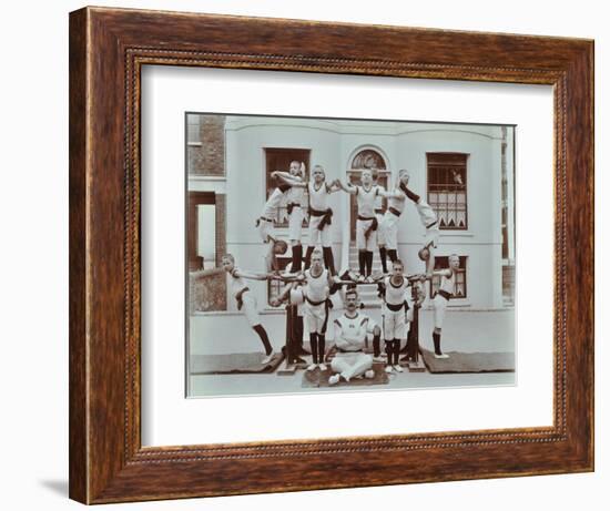 Gymnastics Display at the Boys Home Industrial School, London, 1900-null-Framed Photographic Print
