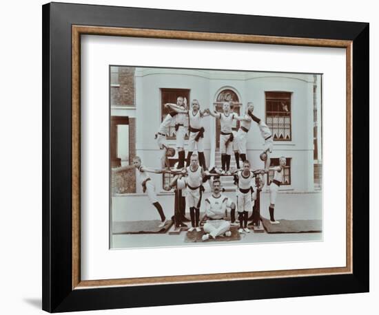 Gymnastics Display at the Boys Home Industrial School, London, 1900-null-Framed Photographic Print