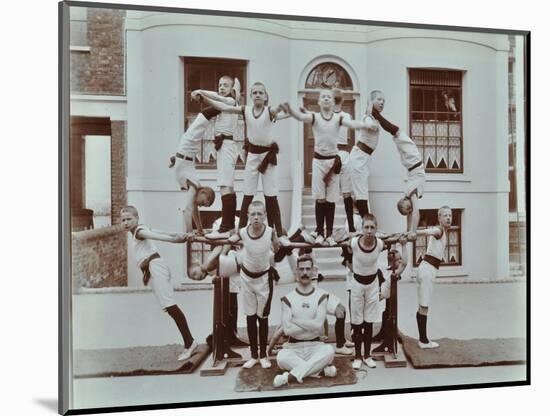 Gymnastics Display at the Boys Home Industrial School, London, 1900-null-Mounted Photographic Print