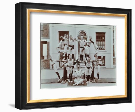 Gymnastics Display at the Boys Home Industrial School, London, 1900-null-Framed Photographic Print