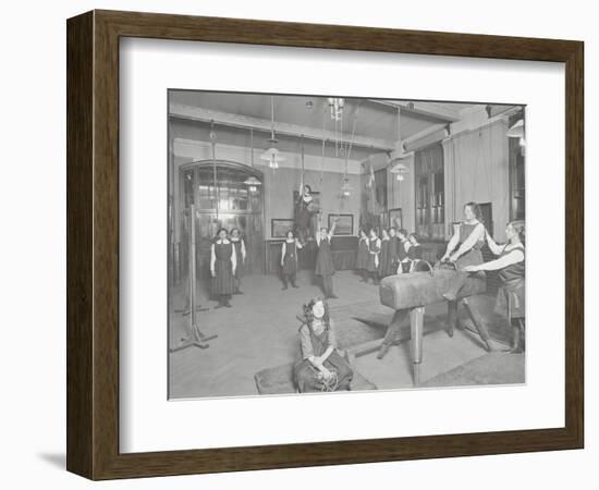 Gymnastics Lesson, Laxon Street Evening Institute for Women, London, 1914-null-Framed Photographic Print