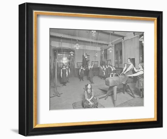 Gymnastics Lesson, Laxon Street Evening Institute for Women, London, 1914-null-Framed Photographic Print