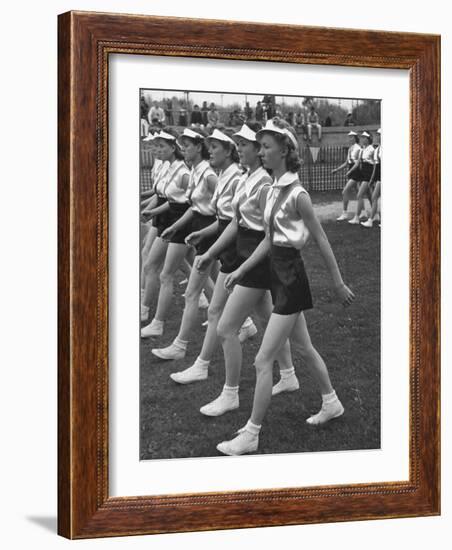 Gymnasts Marching in the Posture Parade-Peter Stackpole-Framed Photographic Print