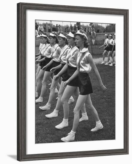 Gymnasts Marching in the Posture Parade-Peter Stackpole-Framed Photographic Print