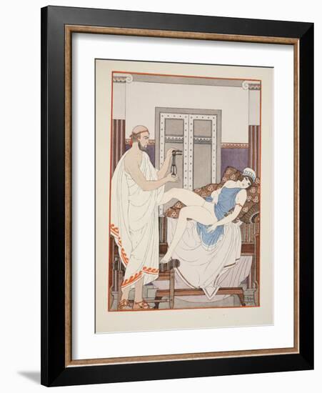 Gynaecological Examination, Illustration from 'The Works of Hippocrates', 1934 (Colour Litho)-Joseph Kuhn-Regnier-Framed Giclee Print