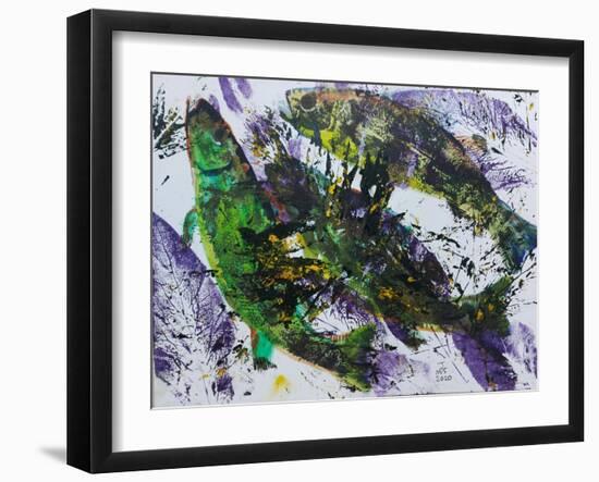 Gyotaku 2020 Oil on Card-jocasta shakespeare-Framed Giclee Print