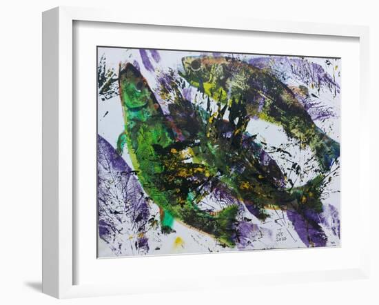 Gyotaku 2020 Oil on Card-jocasta shakespeare-Framed Giclee Print