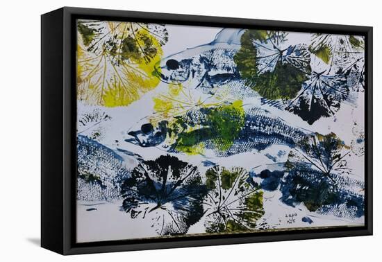 Gyotaku, Fish, Oil on Card, 2020-jocasta shakespeare-Framed Premier Image Canvas