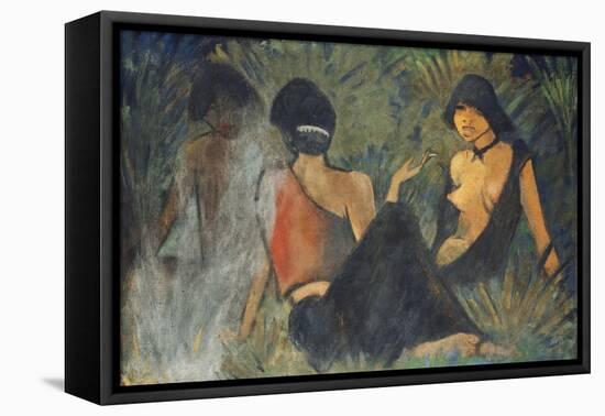 Gypsies by the Campfire (Recto); Zigeunerinnen Am Lagerfeuer (Recto), c.1927-Otto Muller or Mueller-Framed Premier Image Canvas