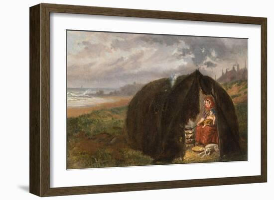 Gypsies Camped on the Beach, Near South Shields, 1876-Ralph Hedley-Framed Giclee Print