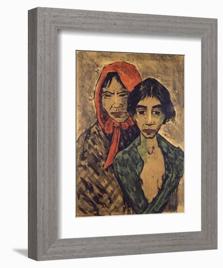 Gypsies, Lithograph-Otto Mueller-Framed Giclee Print